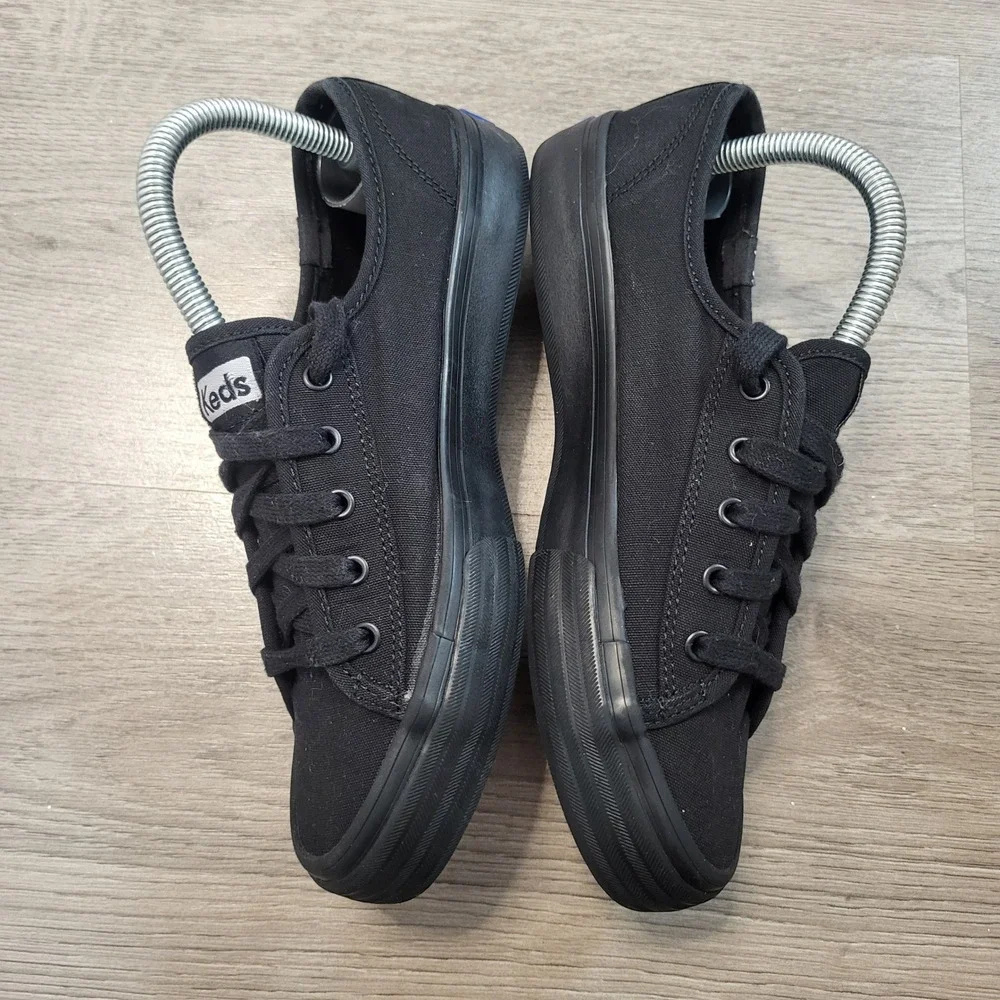 Keds Champion Kickstart‎ Black Canvas Sneakers Womens size 6 Low Top Lace Up